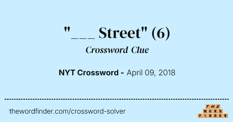 "___ Street" crossword clue image