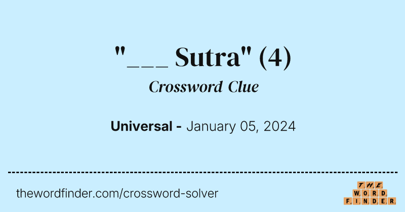 "___ Sutra" crossword clue image