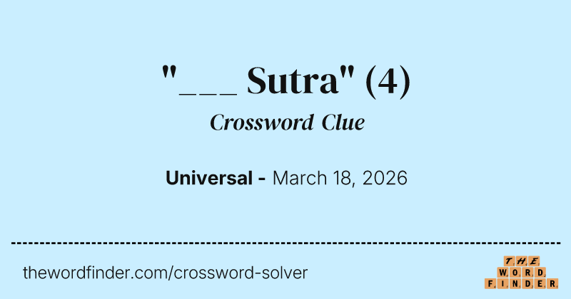 "___ Sutra" crossword clue image
