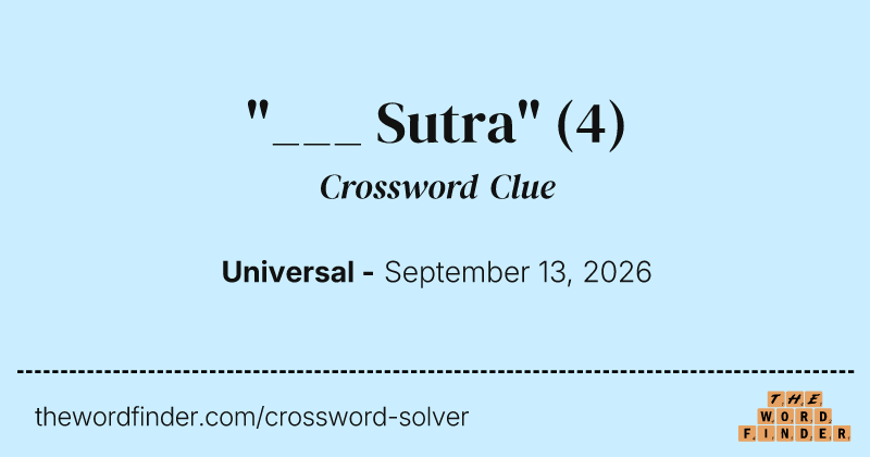 "___ Sutra" crossword clue image