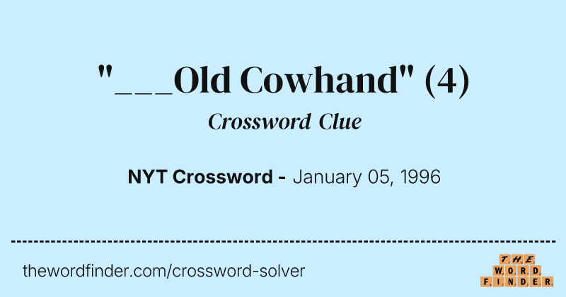 "___Old Cowhand" crossword clue image