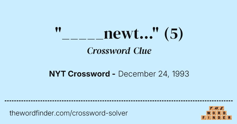 "_____newt..." crossword clue image