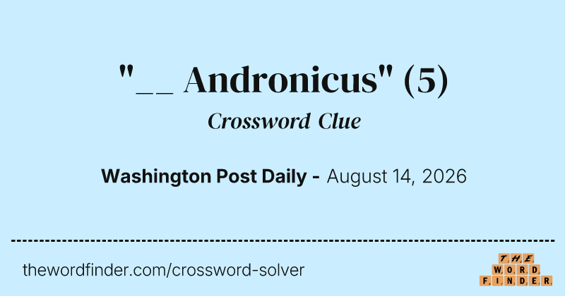 "__ Andronicus" crossword clue image