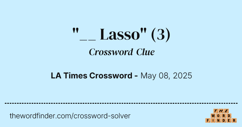 "__ Lasso" crossword clue image