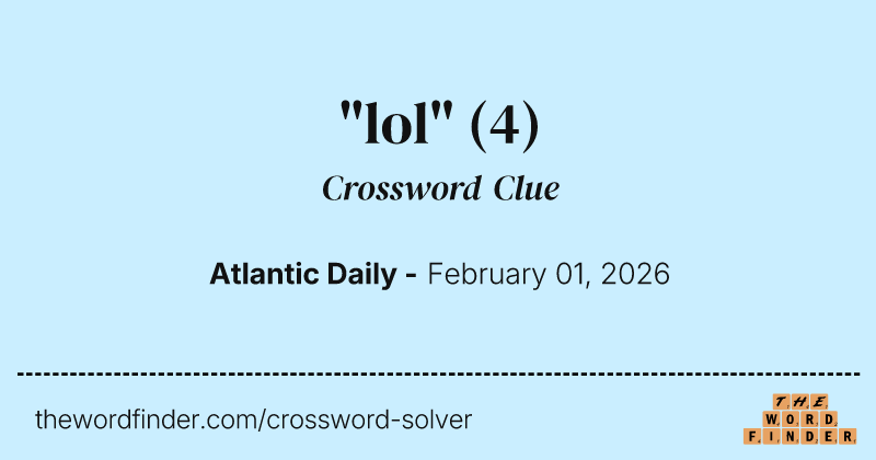 "lol" crossword clue image