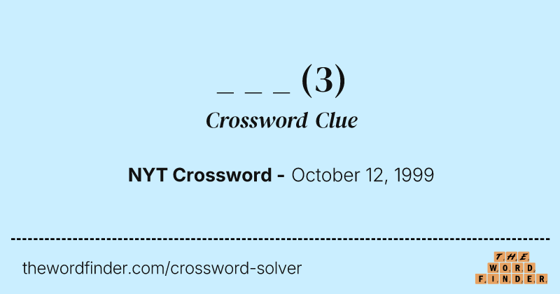 _ _ _ crossword clue image