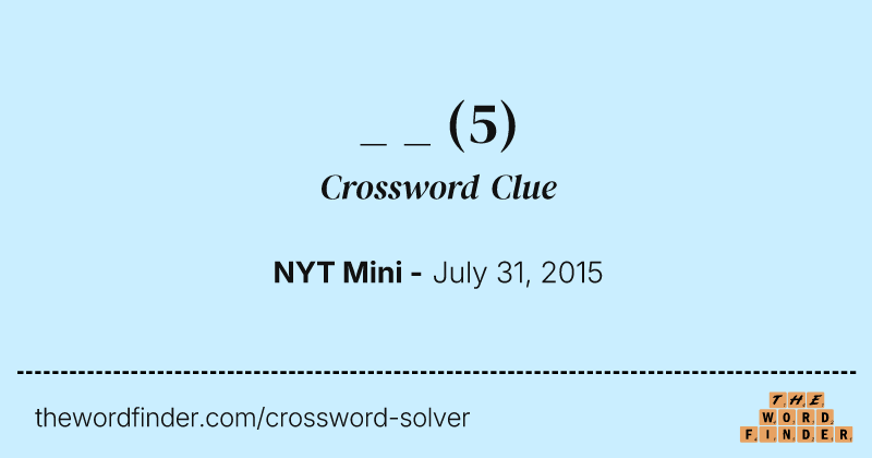 _ _ crossword clue image