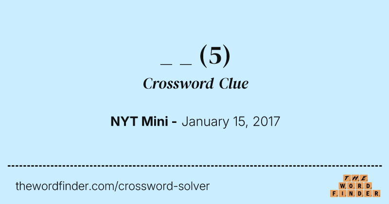 _ _ crossword clue image