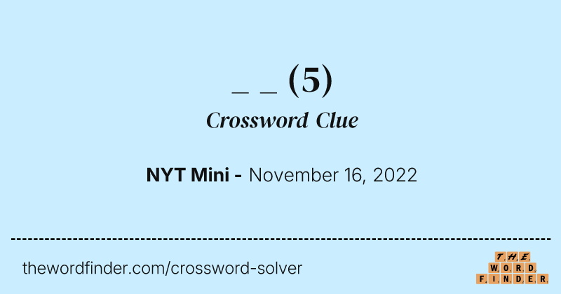 _ _ crossword clue image