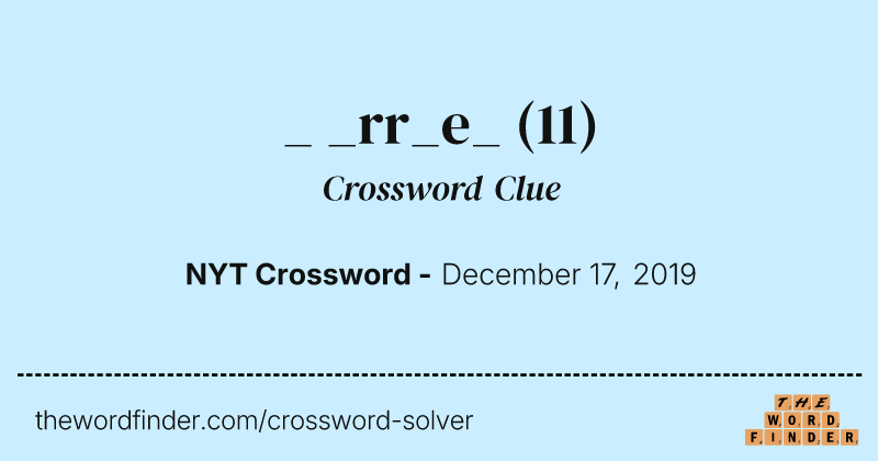_ _rr_e_ crossword clue image