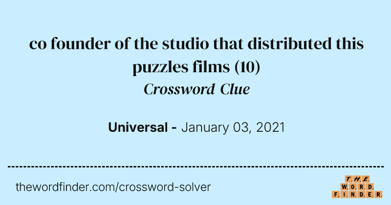 co founder of the studio that distributed this puzzles films crossword clue image
