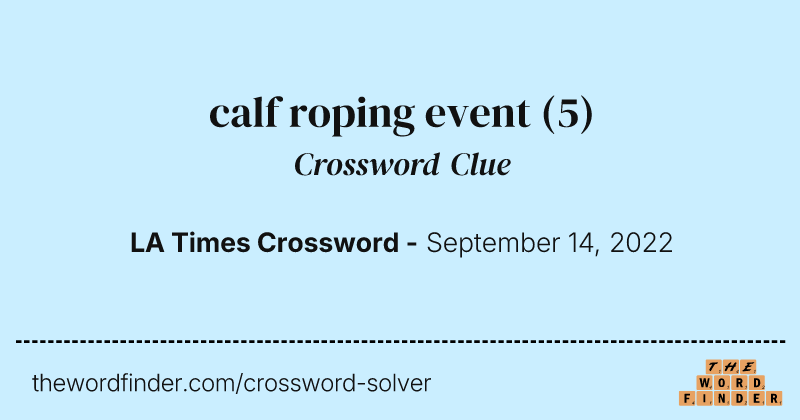 calf roping event crossword clue image