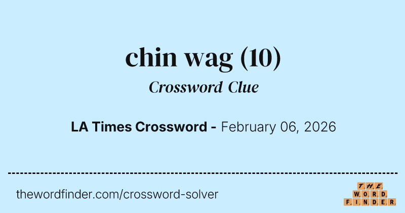 chin wag crossword clue image