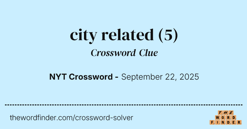 city related crossword clue image