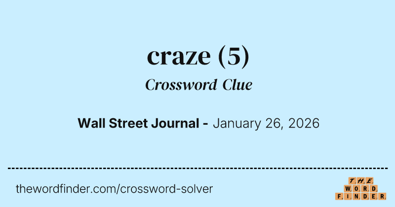 craze crossword clue image