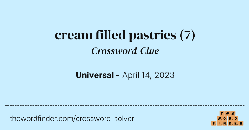 cream filled pastries crossword clue image