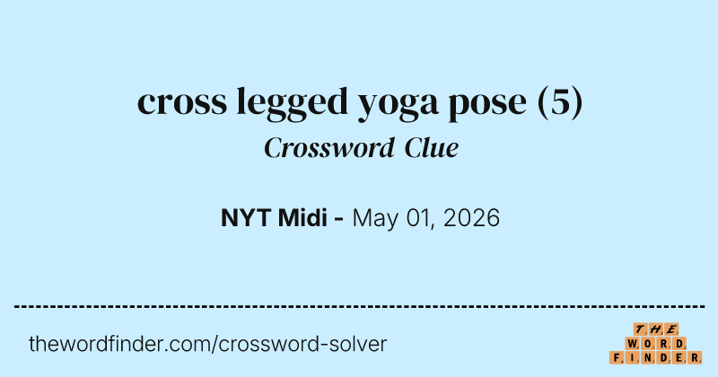 cross legged yoga pose crossword clue image