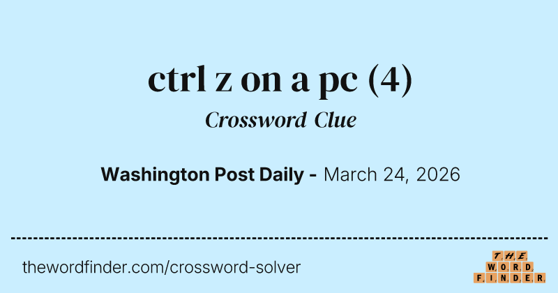ctrl z on a pc crossword clue image