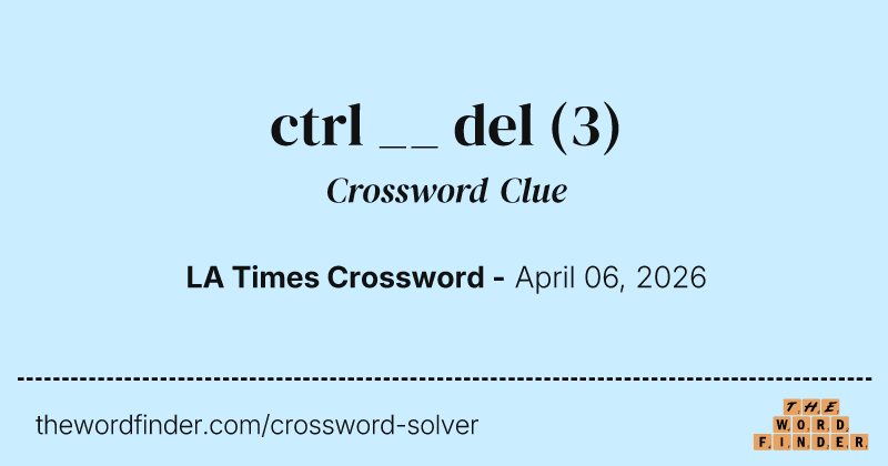 ctrl __ del crossword clue image