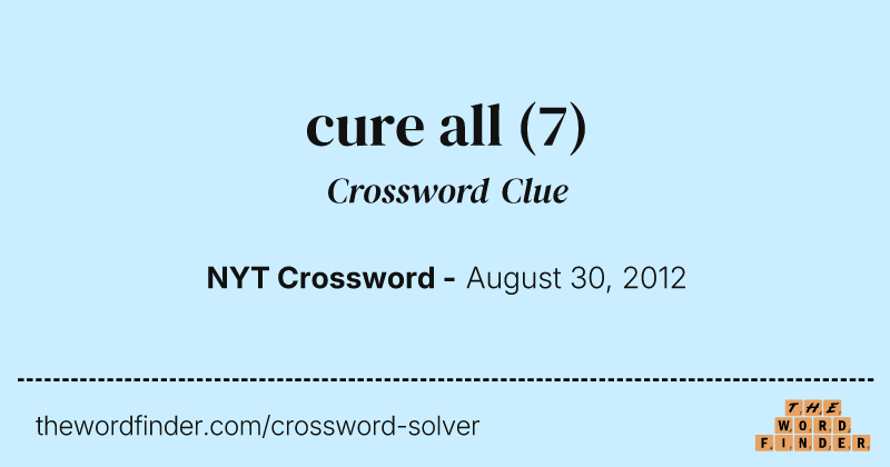 cure all crossword clue image