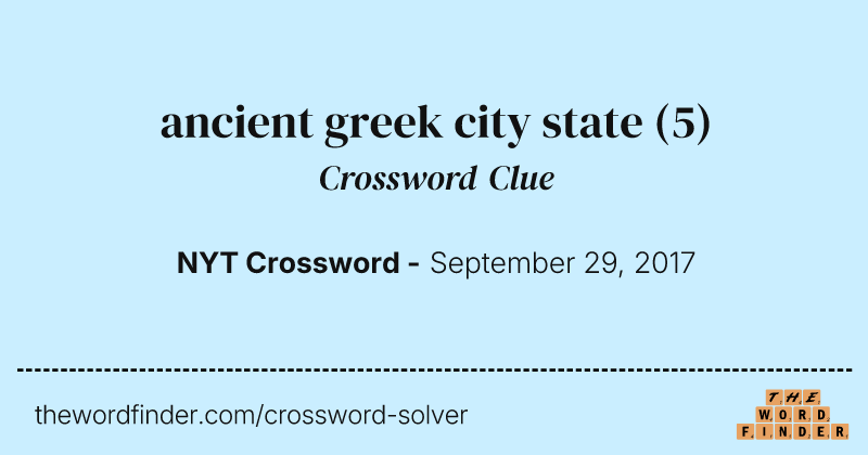 ancient greek city state crossword clue image