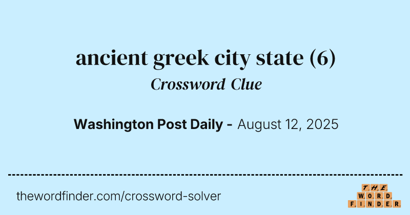 ancient greek city state crossword clue image