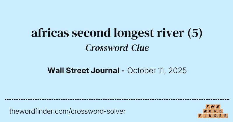 africas second longest river crossword clue image