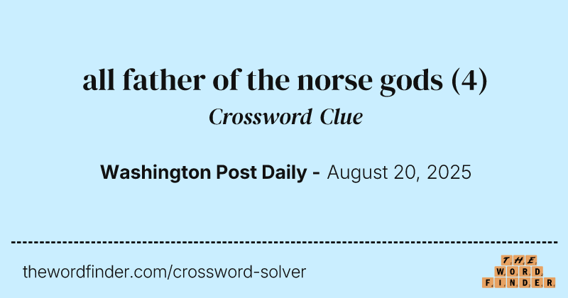 all father of the norse gods crossword clue image