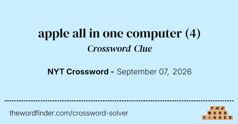 apple all in one computer crossword clue image