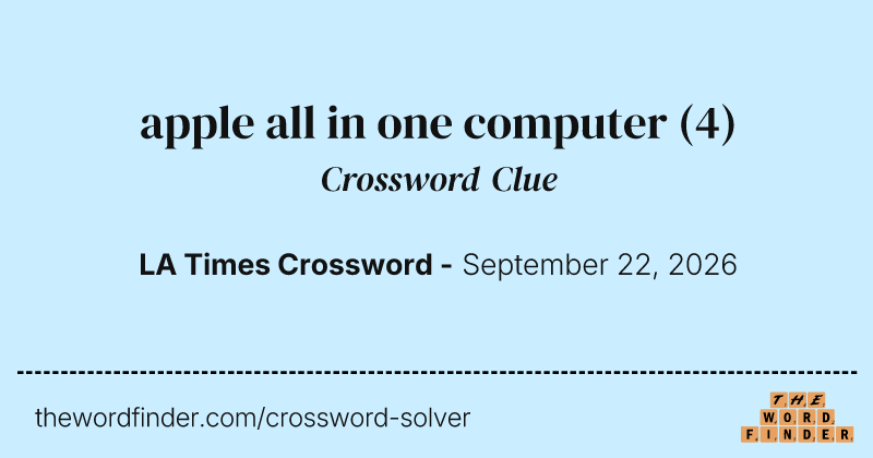 apple all in one computer crossword clue image