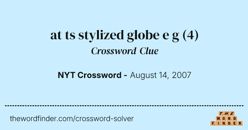 at ts stylized globe e g crossword clue image