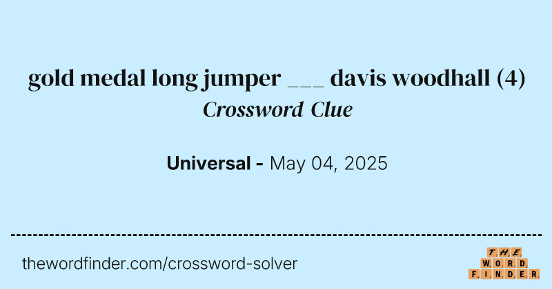 gold medal long jumper ___ davis woodhall crossword clue image