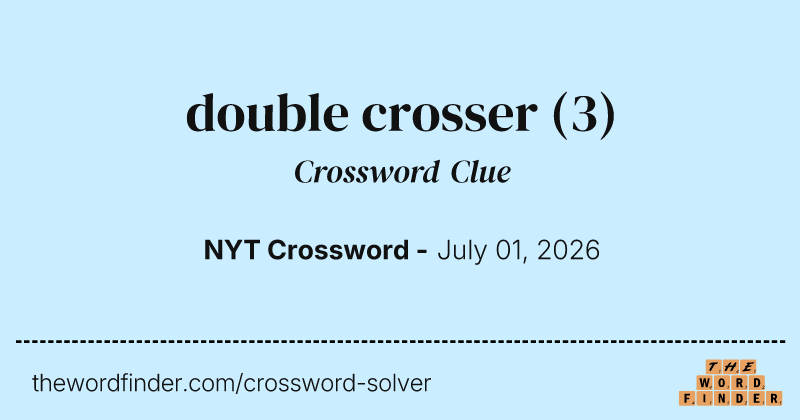 double crosser crossword clue image