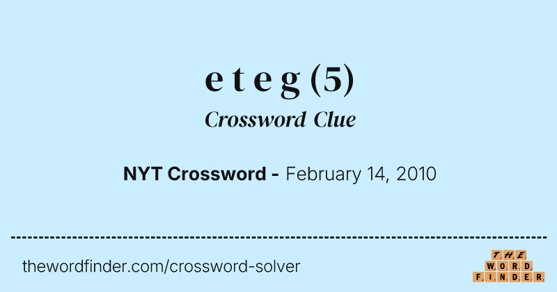 e t e g crossword clue image