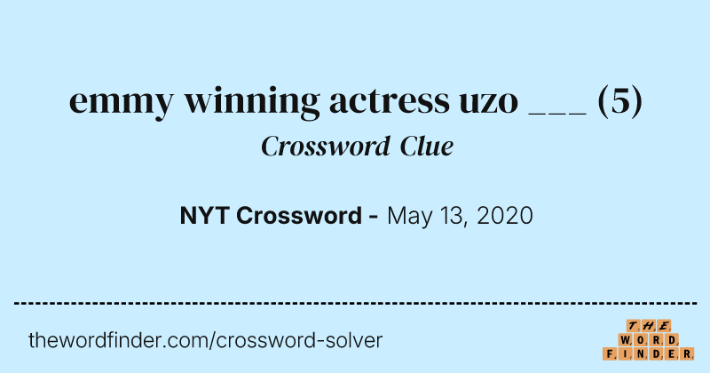 emmy winning actress uzo ___ crossword clue image