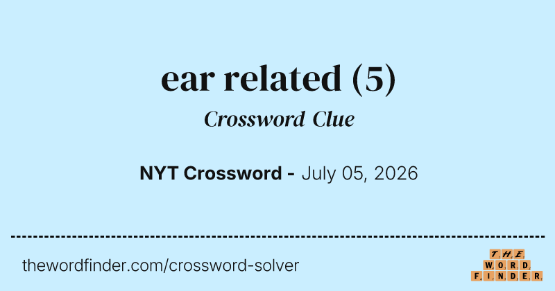 ear related crossword clue image