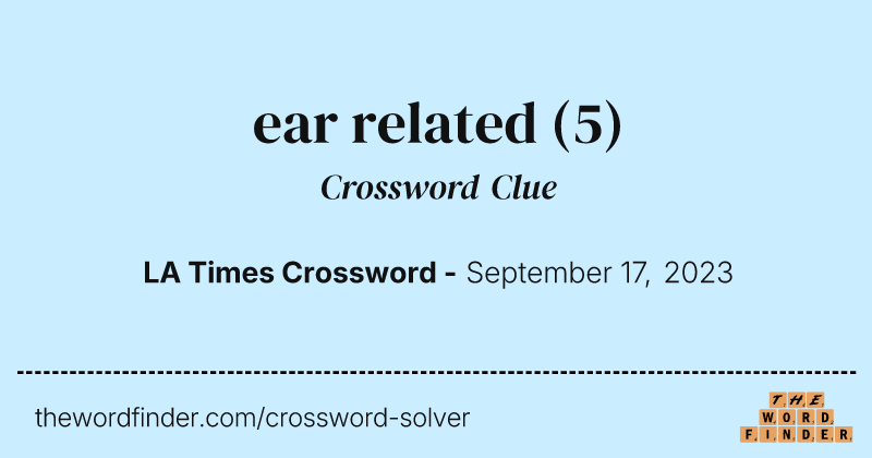 ear related crossword clue image