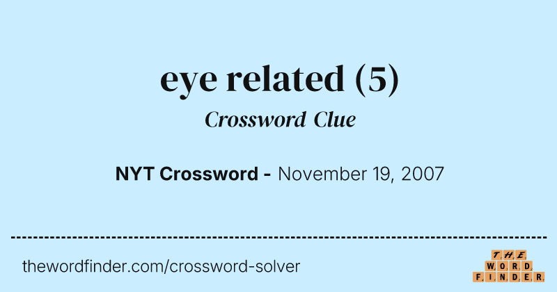 eye related crossword clue image