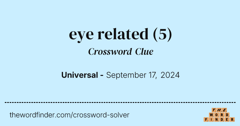 eye related crossword clue image