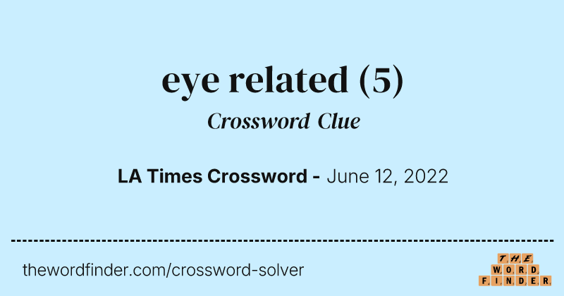 eye related crossword clue image