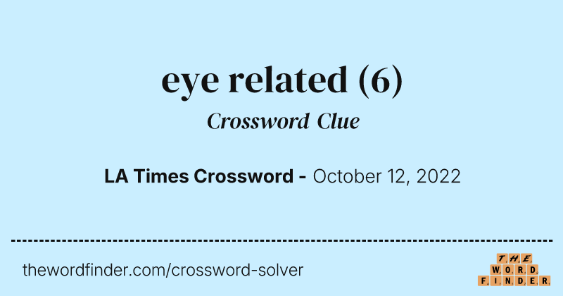 eye related crossword clue image