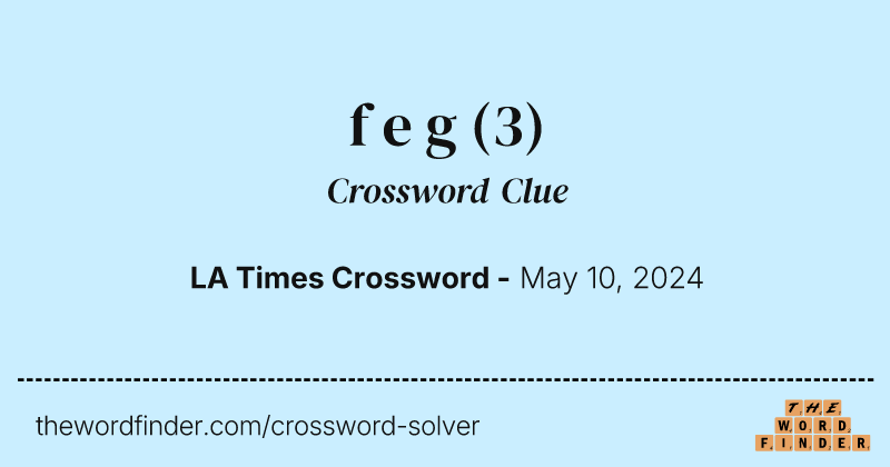 f e g crossword clue image