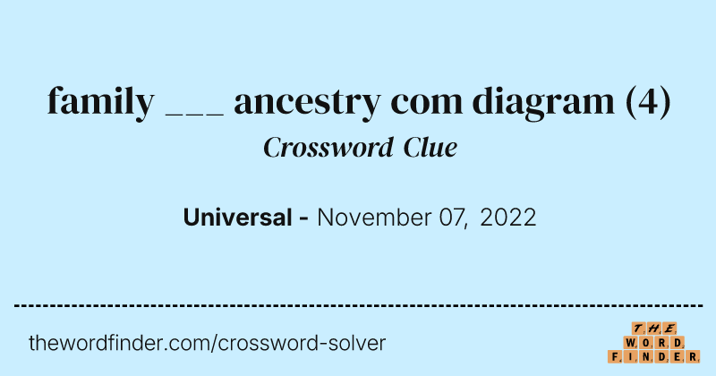 family ___ ancestry com diagram crossword clue image