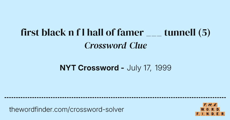 first black n f l hall of famer ___ tunnell crossword clue image