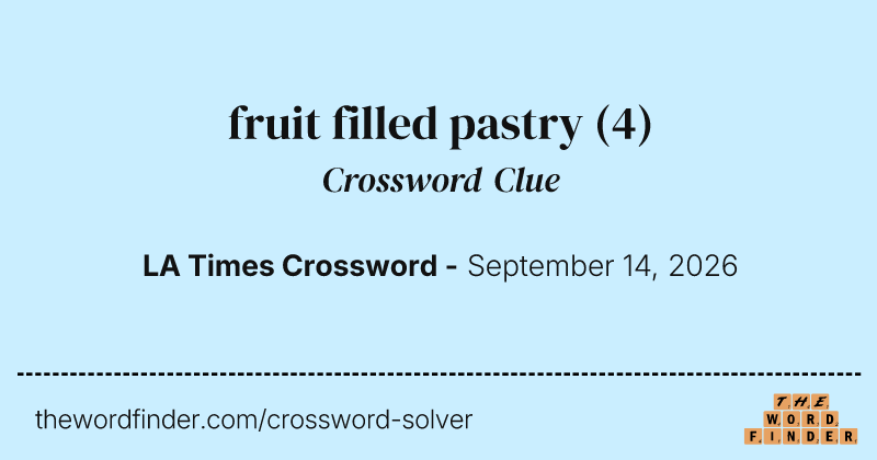 fruit filled pastry crossword clue image