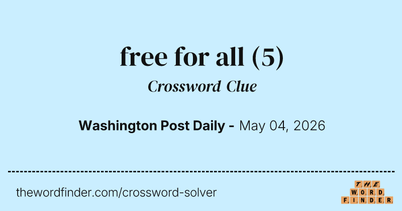 free for all crossword clue image