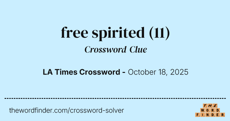 free spirited crossword clue image