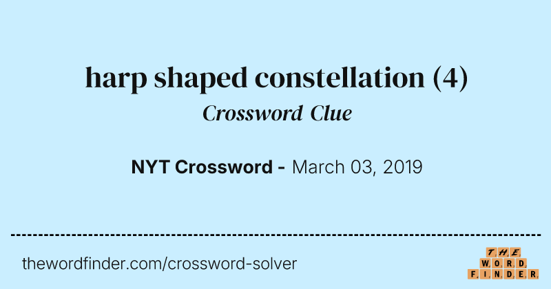 harp shaped constellation crossword clue image
