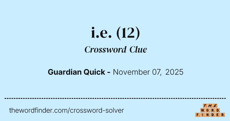 i.e. crossword clue image
