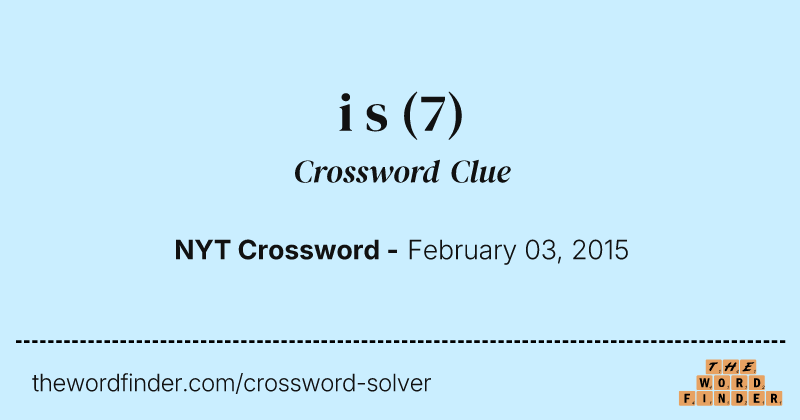 i s crossword clue image